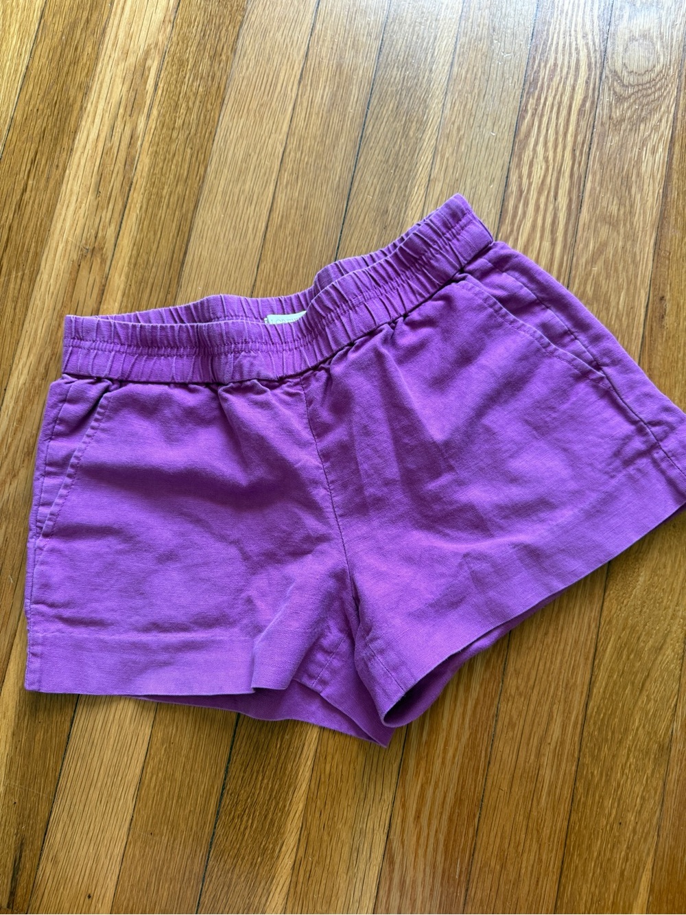 J crew women’s purple cotton blend shorts elastic waist